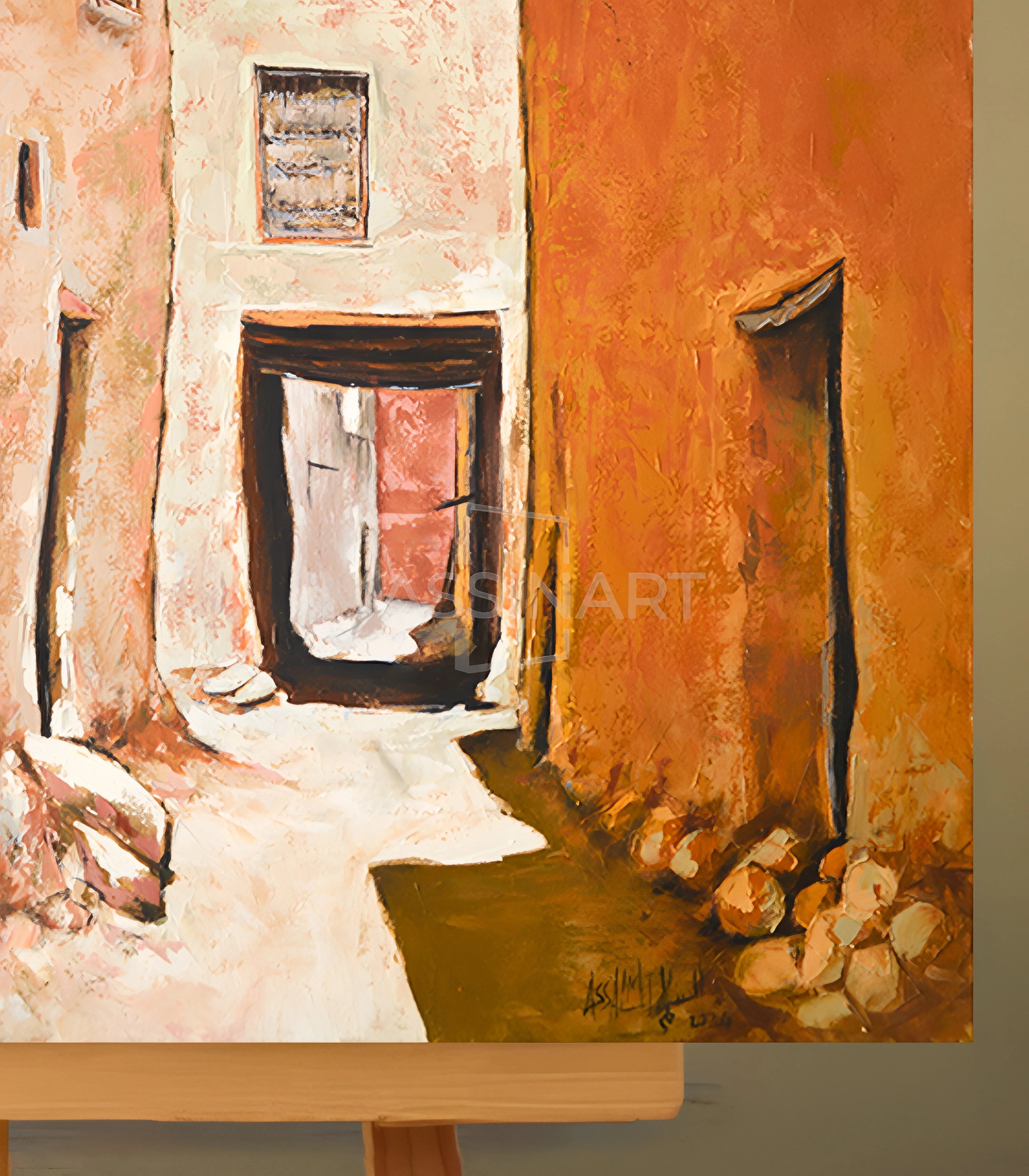 Le Seuil du Silence - signé par l'artiste Mohamed Assalmi.